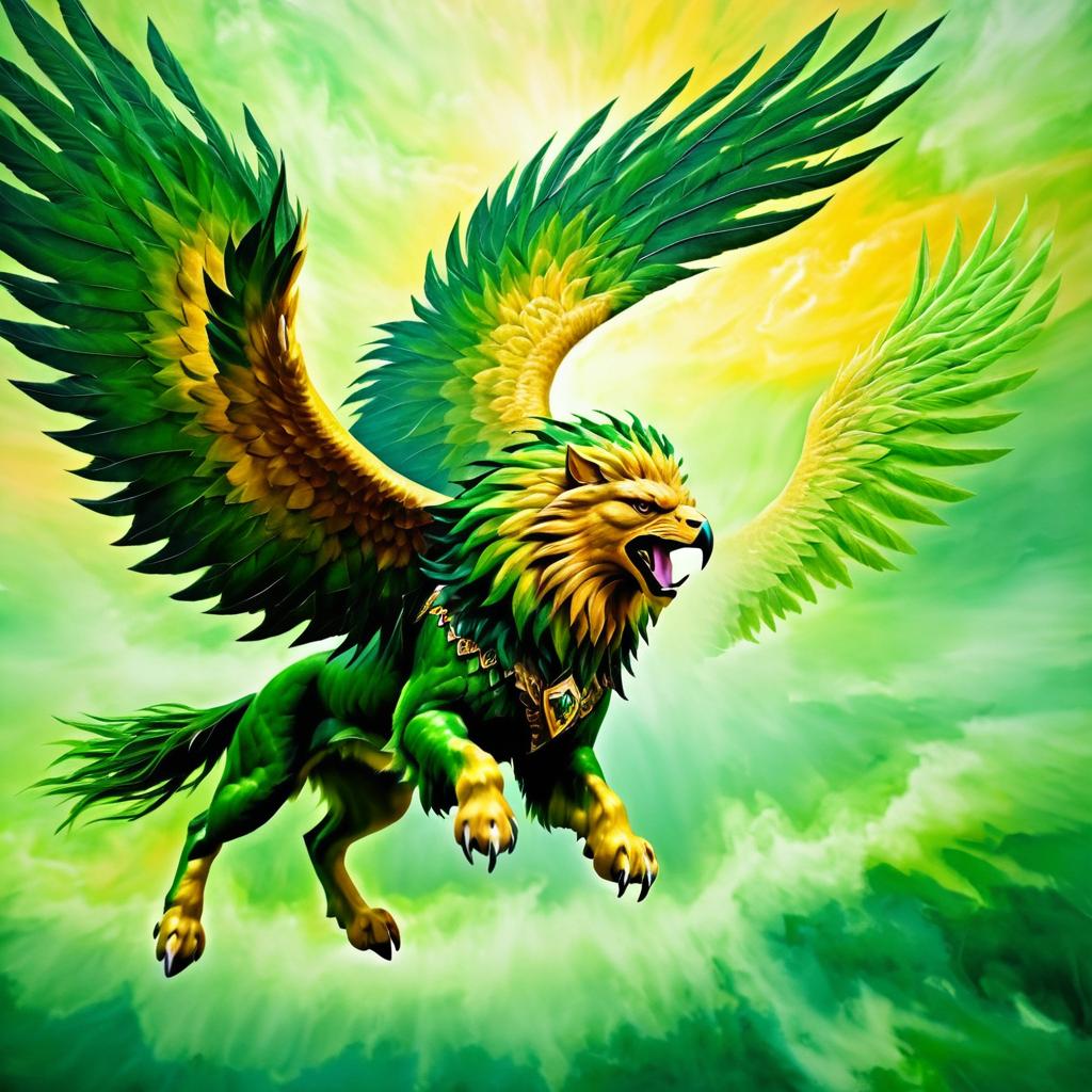 Majestic Griffon in Ethereal Sky