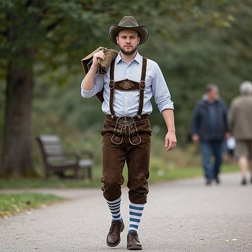 Bavarian Cowboy Outdoors Portrait