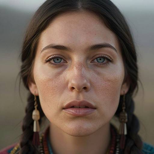 Enigmatic Native American Woman Portrait