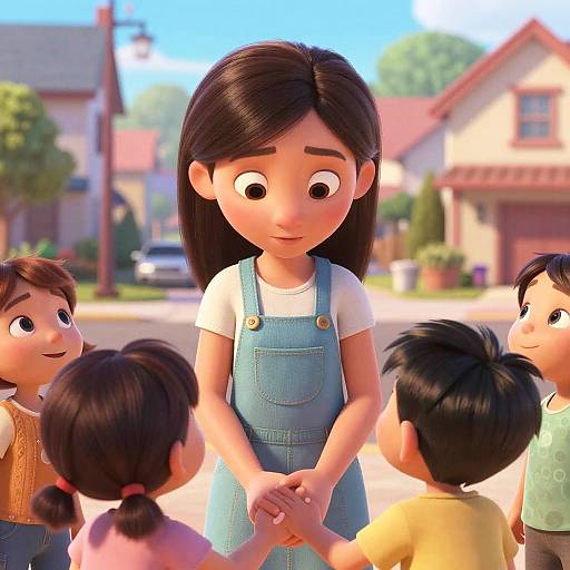 Pixar Style Caring Mommy Scene