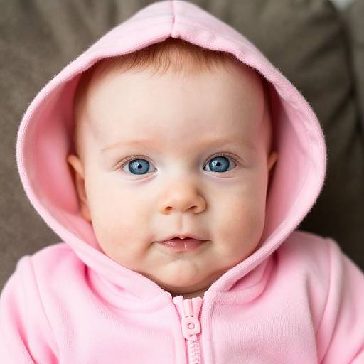 Adorable Baby in Pink Hoodie