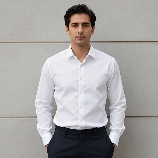 Man in White Designer Shirt