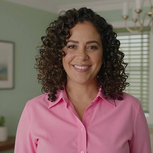 Bright Portrait of a Smiling Woman
