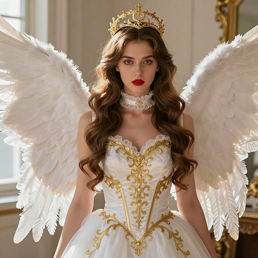 Ethereal Angel Costume Party Scene