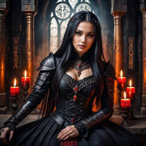 Gothic Portrait of a Fierce Woman