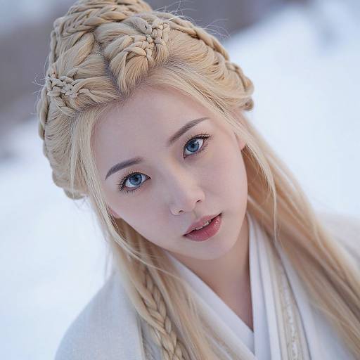 East Asian Woman in Nordic Braid
