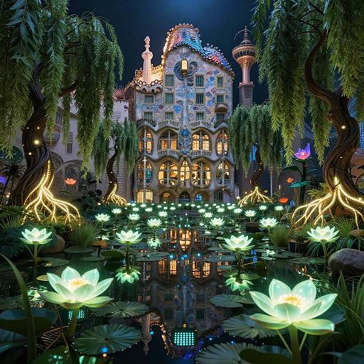 Futuristic Bio-luminescent Garden of Eden