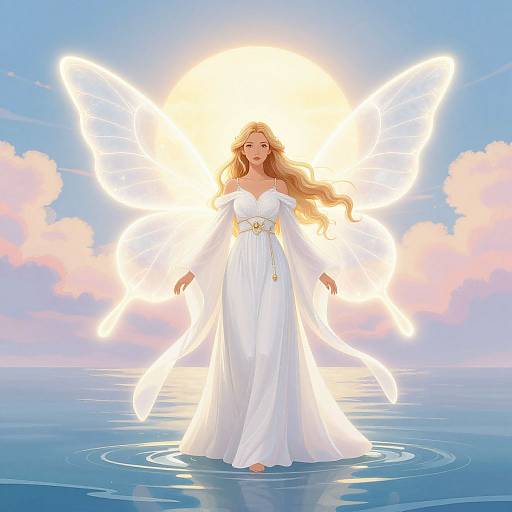 Fantasy Fairy Woman on Water