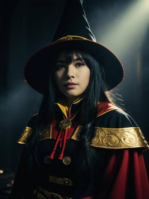 Woman in Megumin Cosplay Costume