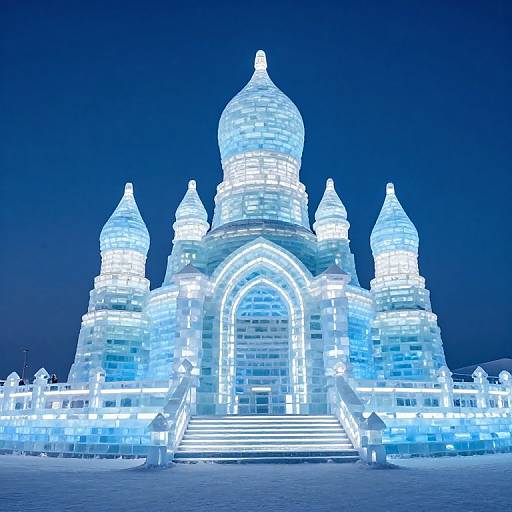 Ethereal Ice Cathedral in Winter Wonderland