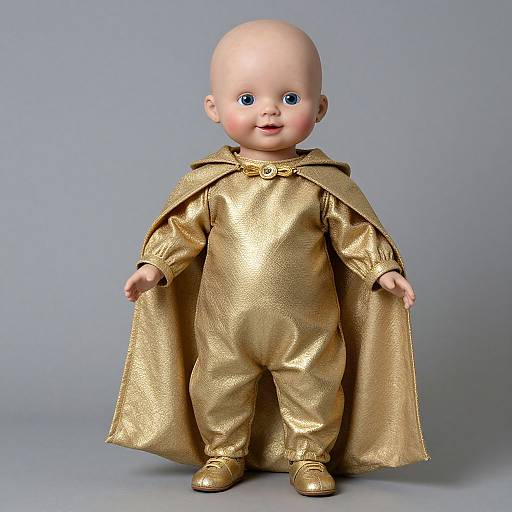 Man in Golden Fetus Costume