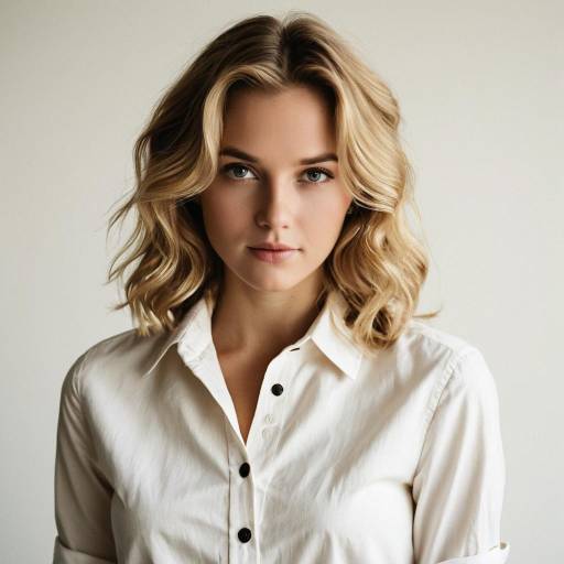 Portrait of Young Blonde Woman in White Shirt Portrait of Young Blonde Woman in White Shirt