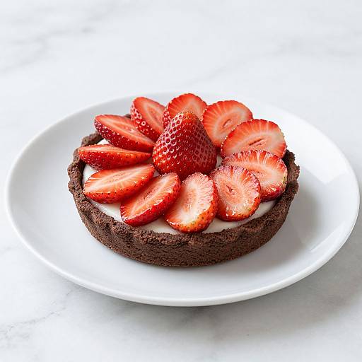 Elegant Strawberry Pie with Chocolate Crust