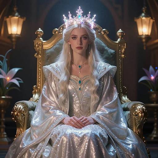 Fantasy Royal Portrait with Mystical Elements