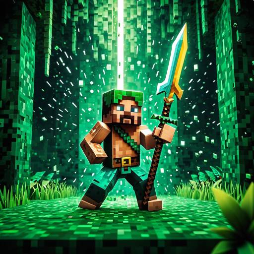 Minecraft Jungle Warrior with Spear