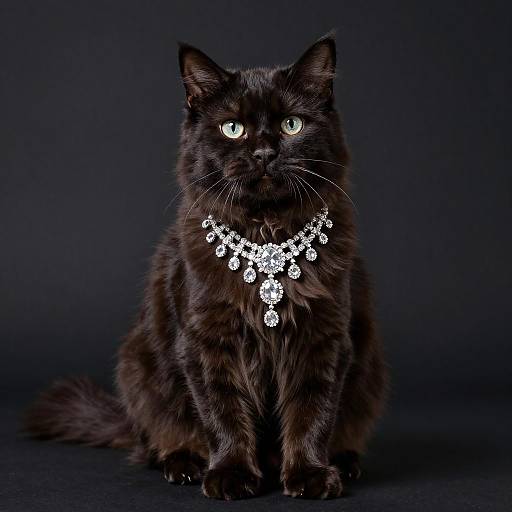 Luxurious Portrait of a Diamond Cat