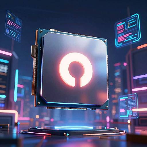 Radeon GPU in Cyberpunk Cityscape