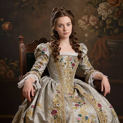 Elegant Renaissance Woman Portrait