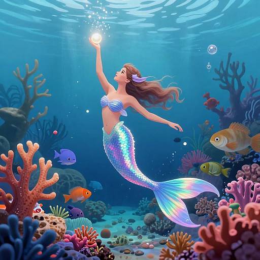 Whimsical Mermaid Dance Underwater