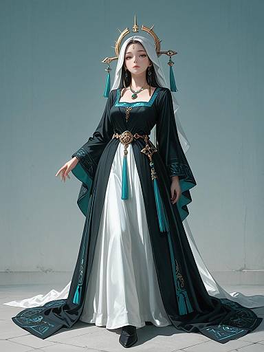 Minimalist Woman in Black Dress