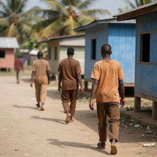 Serene Tropical Village Scene