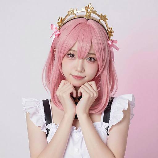 Soft Portrait of Young Woman with Headpiece