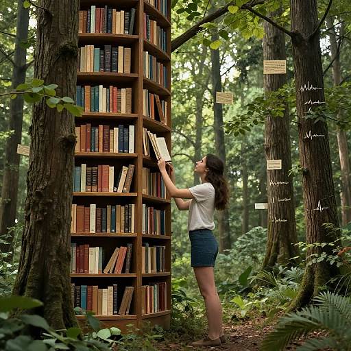 Librarian Among Living Book Trees