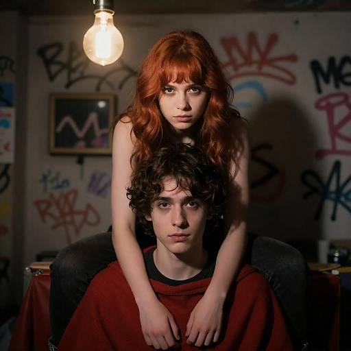 Intense Moment in a Graffiti Room