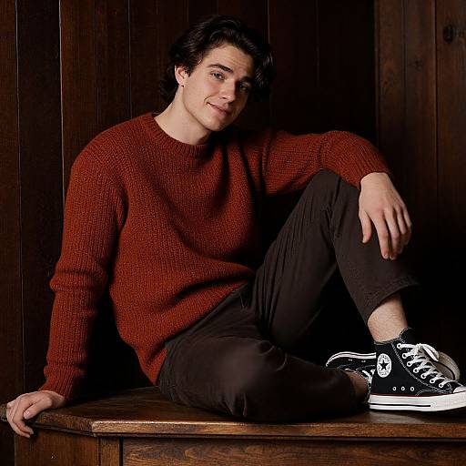 Casual Young Man in Rustic Setting