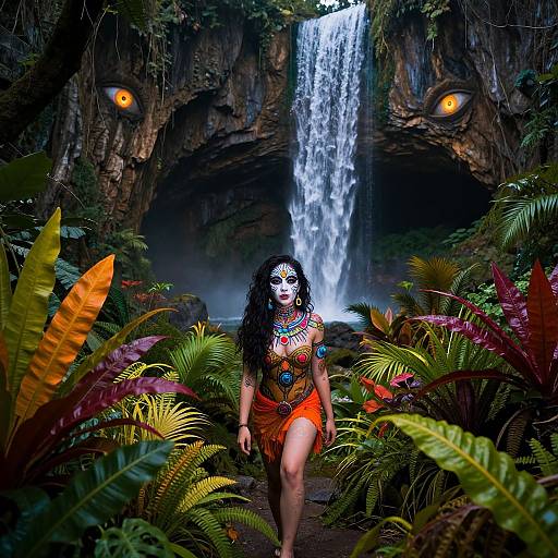Mystical Woman in Enchanted Forest