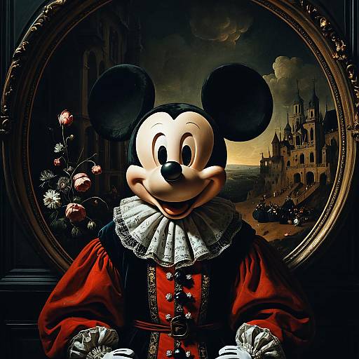 Baroque Style Mickey Mouse Portrait