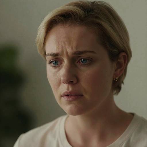 Concerned Woman Close-Up Portrait