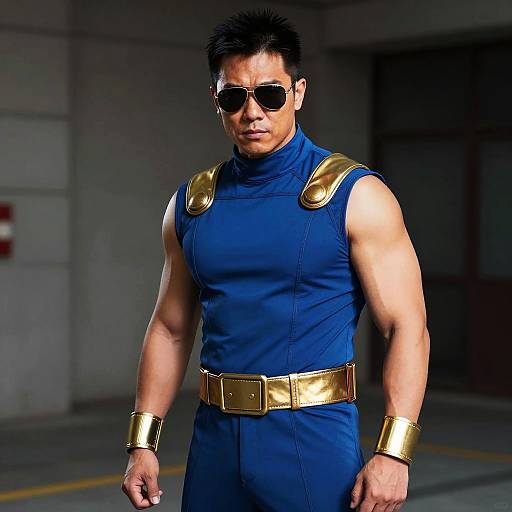 Man Cosplaying as Johnny Cage