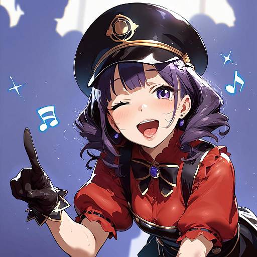 High-Quality Idol Performance Illustration
