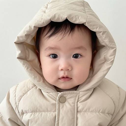 Baby in Beige Winter Coat