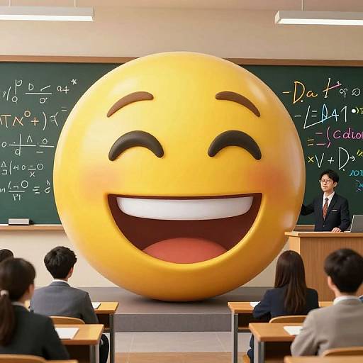 Laughing Emoji Portal in Lecture Hall