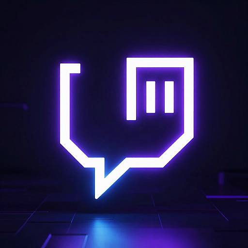 Neon Futuristic Twitch Follow Icon