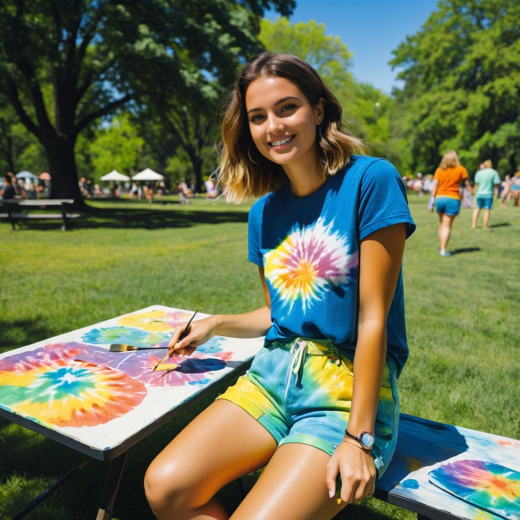 Joyful Mural Painting in City Park