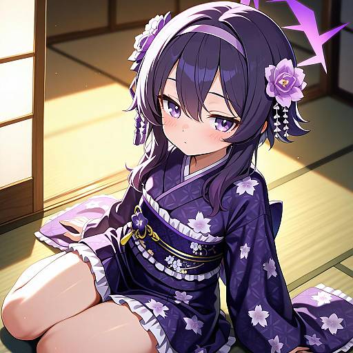 Illustration of Haruka (new year) (blue archive), blue archive in the style of Chii (tsumami tsumamare)