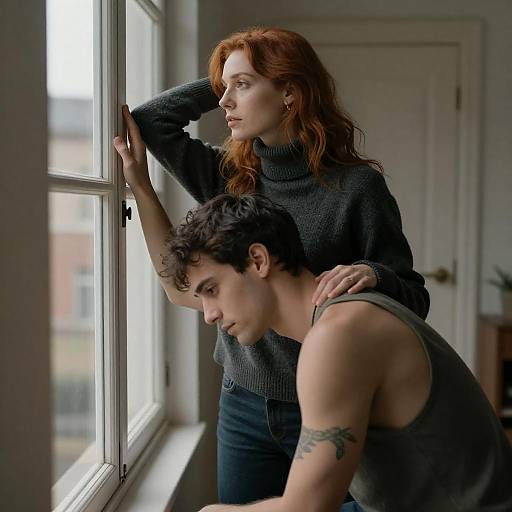 Intimate Moment by the Window