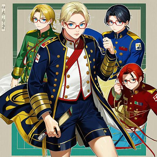 Illustration of Hakata toushirou, touken ranbu in the style of Yuran