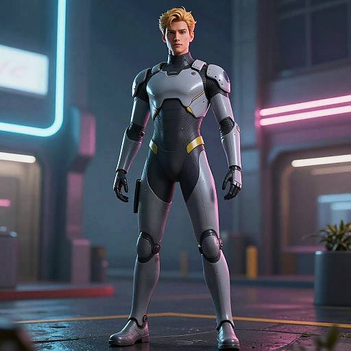 Hyper-Realistic Futuristic AI Person