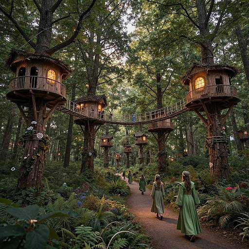 Wood Elf City at Twilight