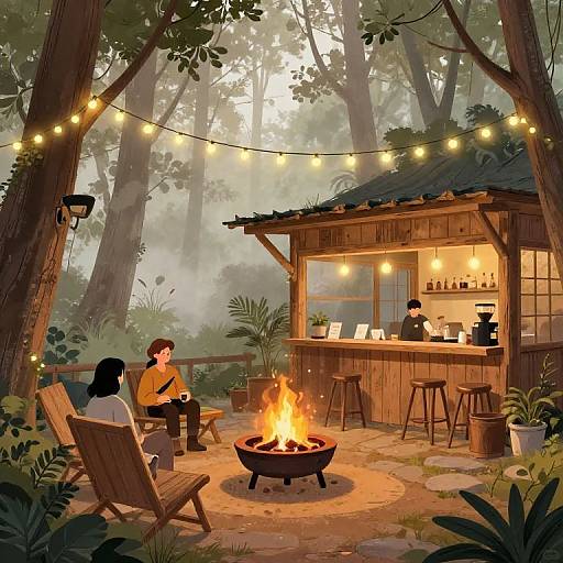Rustic Forest Lounge Cafe