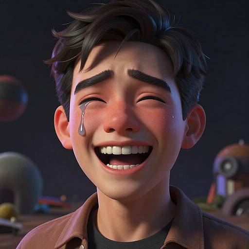 Surreal Smiling Crying Meme Figure