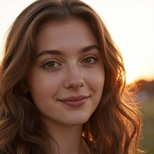 Golden Hour Portrait of Young Woman