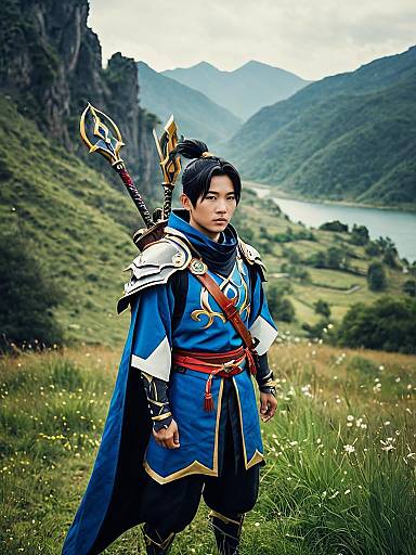 Photorealistic Portrait of Man in Childe Outfit