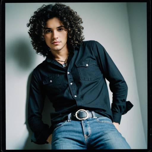 Young Man in Rock Style Outfit