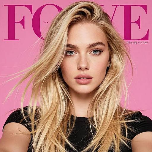 Realistic Blonde Hair Magazine Cover