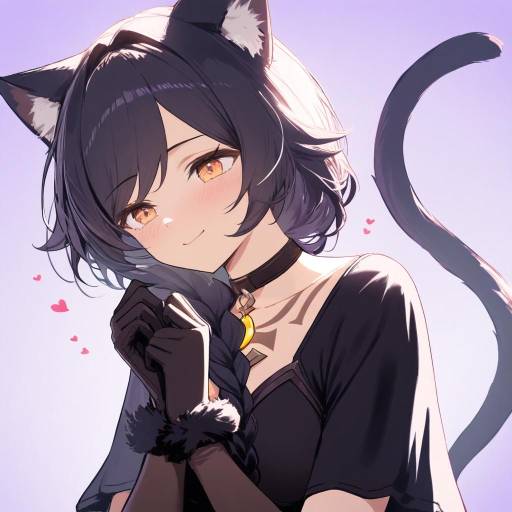Enchanting Aether-Inspired Cat Girl Portrait